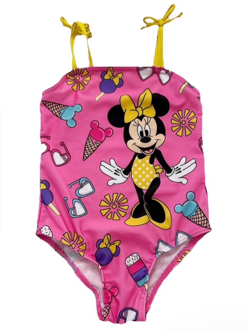 Disney Minnie Mouse One Piece Swimsuit Pink Girls 18M Cute Summer